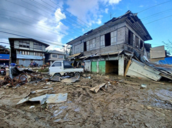 Typhoon Rai hit the Philippines causing widespread destruction including homes, buildings, and infrastructure, displacing more than half a million people.