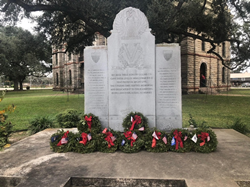 R. Reagan Sahadi and Dr. Mary Margaret Ara Donate Funds to City of Goliad To Repair World War II Memorial