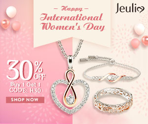 To celebrate International Women’s Day, Jeulia has a fantastic discount for all the valuable customers
