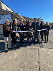 Ribbon cutting ceremony at Loose Goose Coffee House in Terre Haute, Indiana