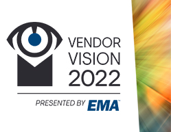 Text: EMA Vendor Vision 2022 Report with abstract image of lines.
