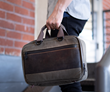 Mac Studio Travel Bag -- Comfortable leather-lined handles