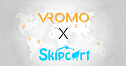 VROMO and Skipcart partnership logos