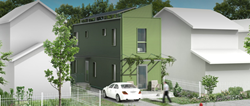 Rendering of Habitat Net Zero, green homes in Queens that will enable families to build equity through affordable homeownership while protecting the environment..