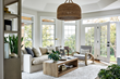 Stylized sunroom designed by Shoshanna Shapiro of Sho and Co, a luxury interior design firm.