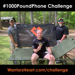 Warriors Heart Running Team Challenge to raise awareness that help is available for military veterans and first responders struggling with addiction and PTSD and to pick up that 1000 Pound Phone and ask for help