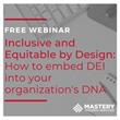 New Diversity, Equity, and Inclusion Webinar on November 3