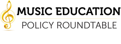 gold treble clef and words Music Education Policy Roundtable