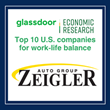 Zeigler Auto Group Among Glassdoor Economic Research’s Top 10 U.S. Companies for Work-Life Balance, Only Auto Company to Make List
