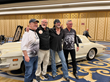 Joey Kent, Kelly Telfer, Danny Koker, and Jeff Cole pose in front of the 1974 Stutz Blackhawk reportedly once owned by Elvis