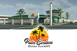 Rendering of the planned new Palm Gardens Apartments in Orlando, FL