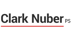 Clark Nuber PS logo in black with red line