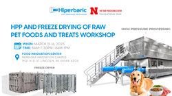 High Pressure Processing and Freeze Drying of Raw Pet Foods and Treats Workshop