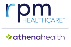 RPM Healthcare logo and athenahealth logo