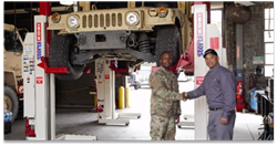 Stertil-Koni employee William Studivant with U.S. Military Personnel