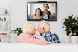 Older Adults enjoying a video call on their TV using the ONSCREEN Moment