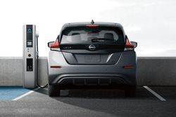 2023 Nissan LEAF charging at a charge point