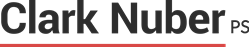 Logo featuring "Clark Nuber PS" in black with horizontal underlining in red