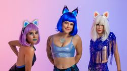 Unleash Your Inner Party Animal at Any Music Festival or Party with LED Infinity Mirror Cat Ears by Lumira