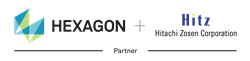 Hexagon logo and Hitachi Zosen logo