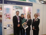 The Marbella Options exhibition team led by Nicholas Rhodes, alomg with their interpreter.