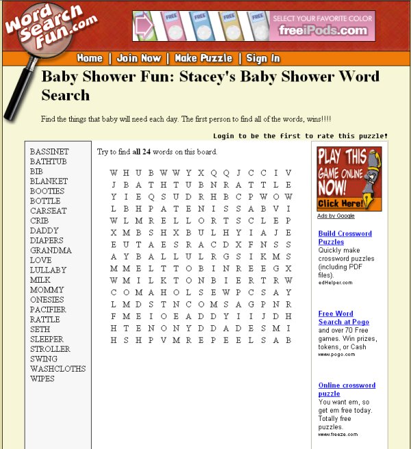 make your own word search free printable
