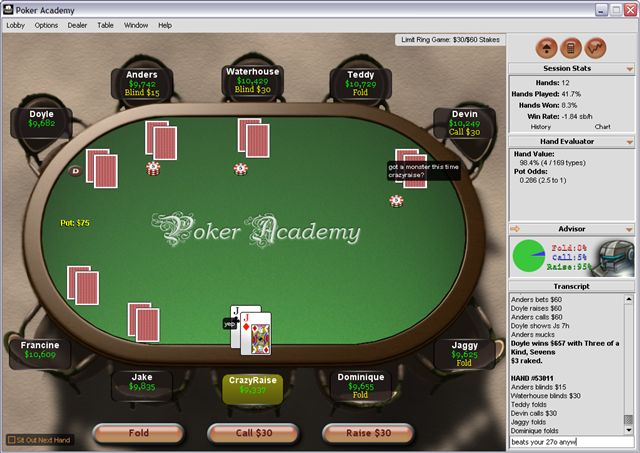 poker program to learn
