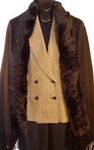 Cashmere Shawl Trimmed In Fur