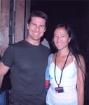 Author/Actress Niki Yan with Tom Cruise on the set of Mission Impossible III, Paramount Studio