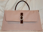 Lydia Clutch in Pink Wool