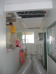 Crews prepair structure for heat process