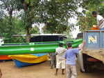 Fisher families in Trincomalee, Sri Lanka, receive canoes and nets from Rotary clubs