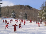 Santas on the Slopes at Sunday River Ski Resort