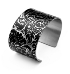 Embellished Collection cuff in flat black