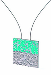 Embellished Collection pendant in aqua