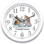 WatchBuddyÂ®  Clock - Dog & Cat - Friend Forever