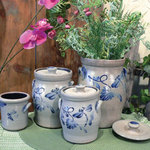 Rowe PotteryÂs 2006 Spring Collection of salt-glazed pottery canisters 