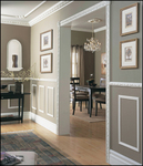 D-I-Y-ers can easily install crown moulding, wainscoting and fancy baseboards instantly adding elegance to any room.