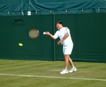 Dr. Murray Hitting at Wimbledon