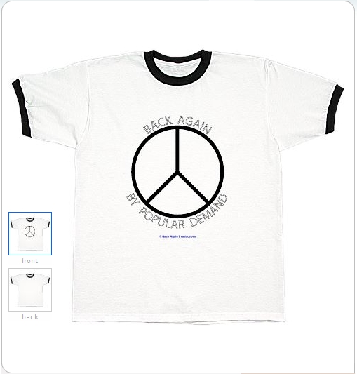 white peace t shirt