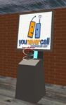 The first YouNeverCall Kiosk on Second Life