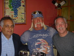 (L-R) Keith Mirchandani (TriStar Products), Hulk Hogan and Bob Cohen (Astral Brands) team up to promote new grill