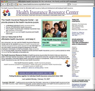 Top Site For Affordable Health Insurance Offers State-Specific Pages for Connecticut, Illinois ...