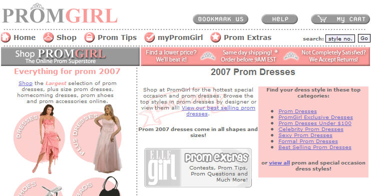 websites like promgirl