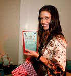 Shannon Elizabeth looking forward to reading her new book.