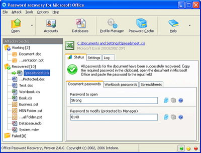 Instant Password Recovery for Microsoft Office Documents