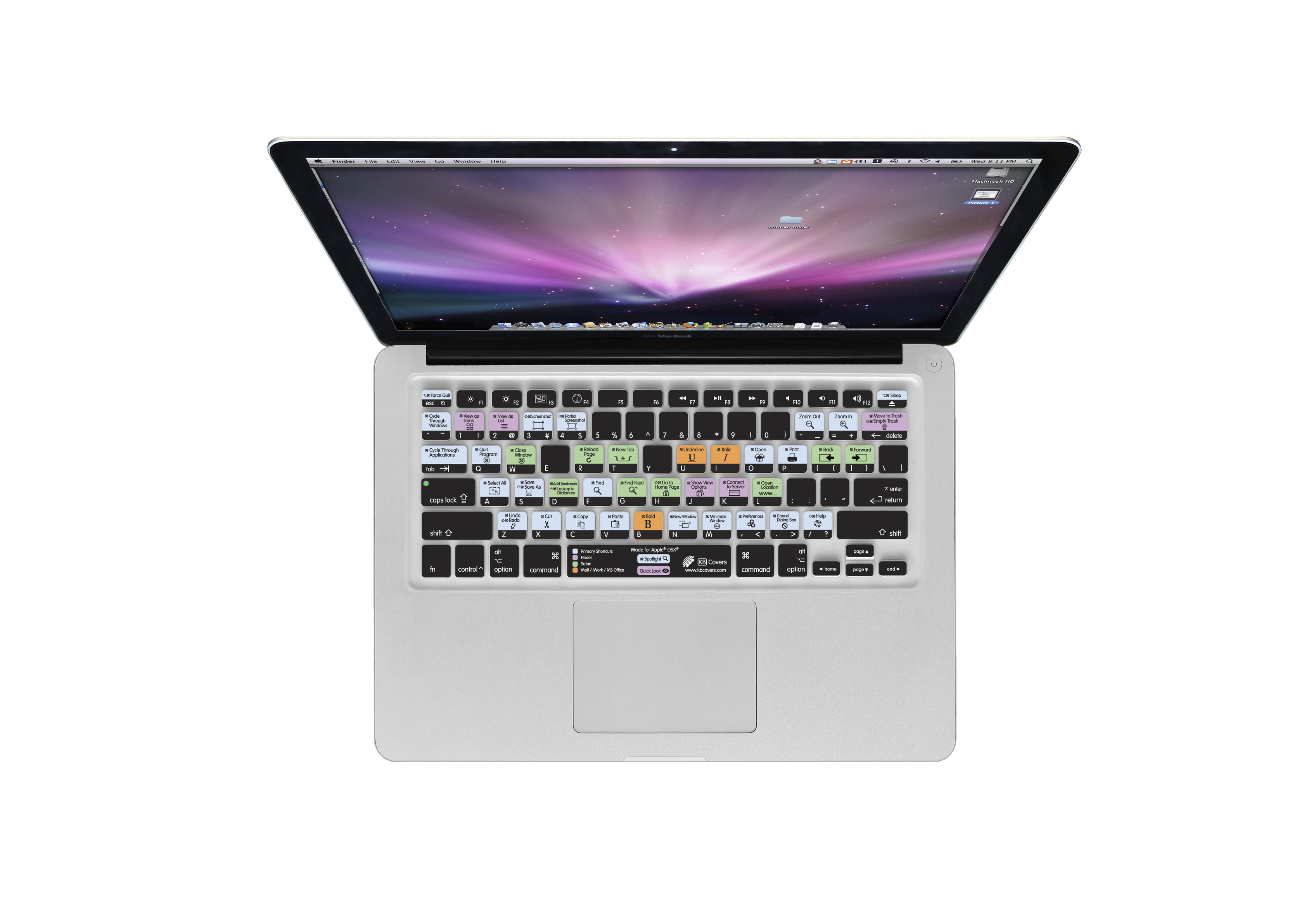 Apple macbook pro keyboard shortcuts chart