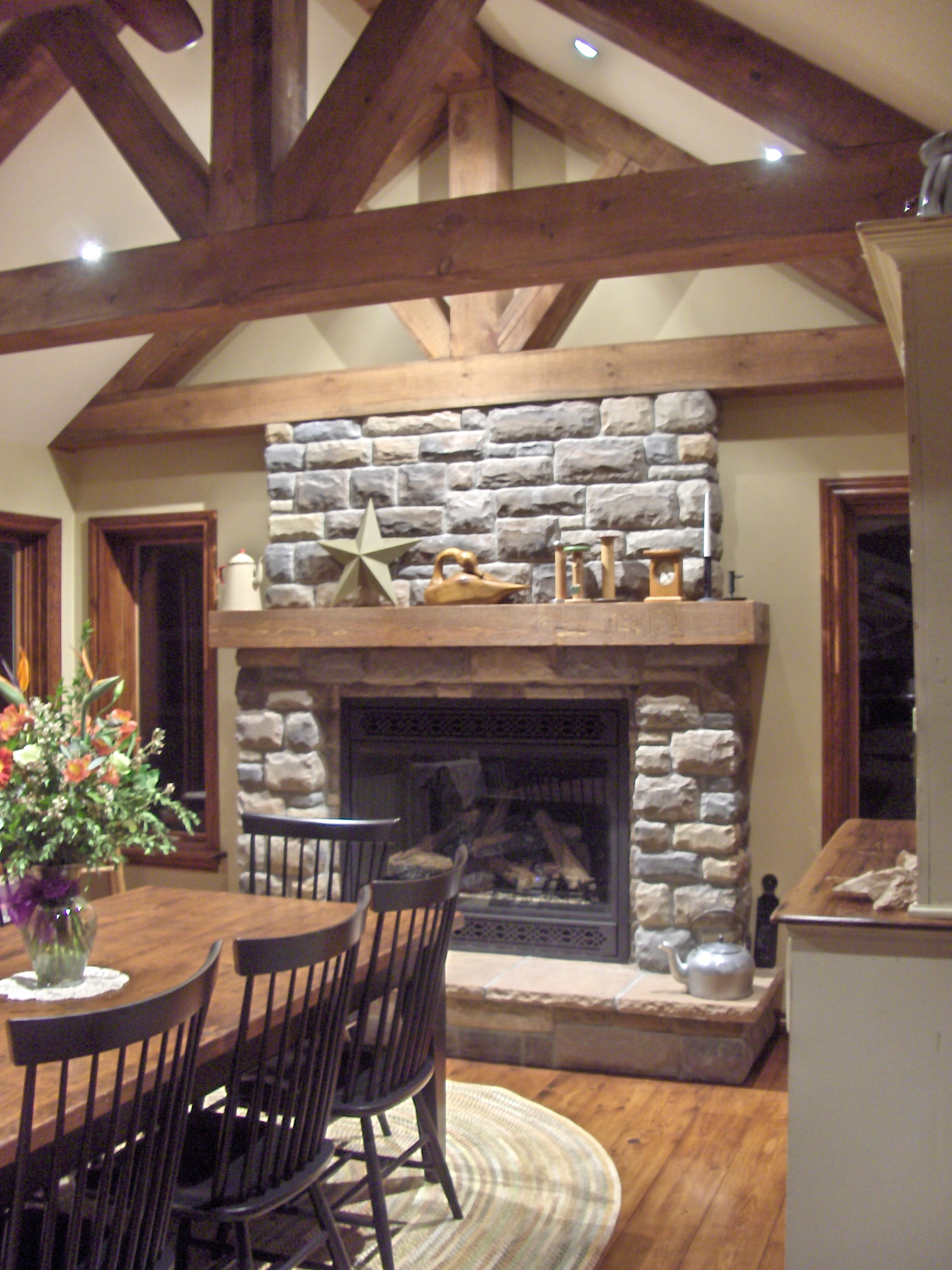 Stone Selex of Toronto presents interior stone fireplace designs with