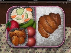 Screenshot of sample bento lunch design in Bento Master