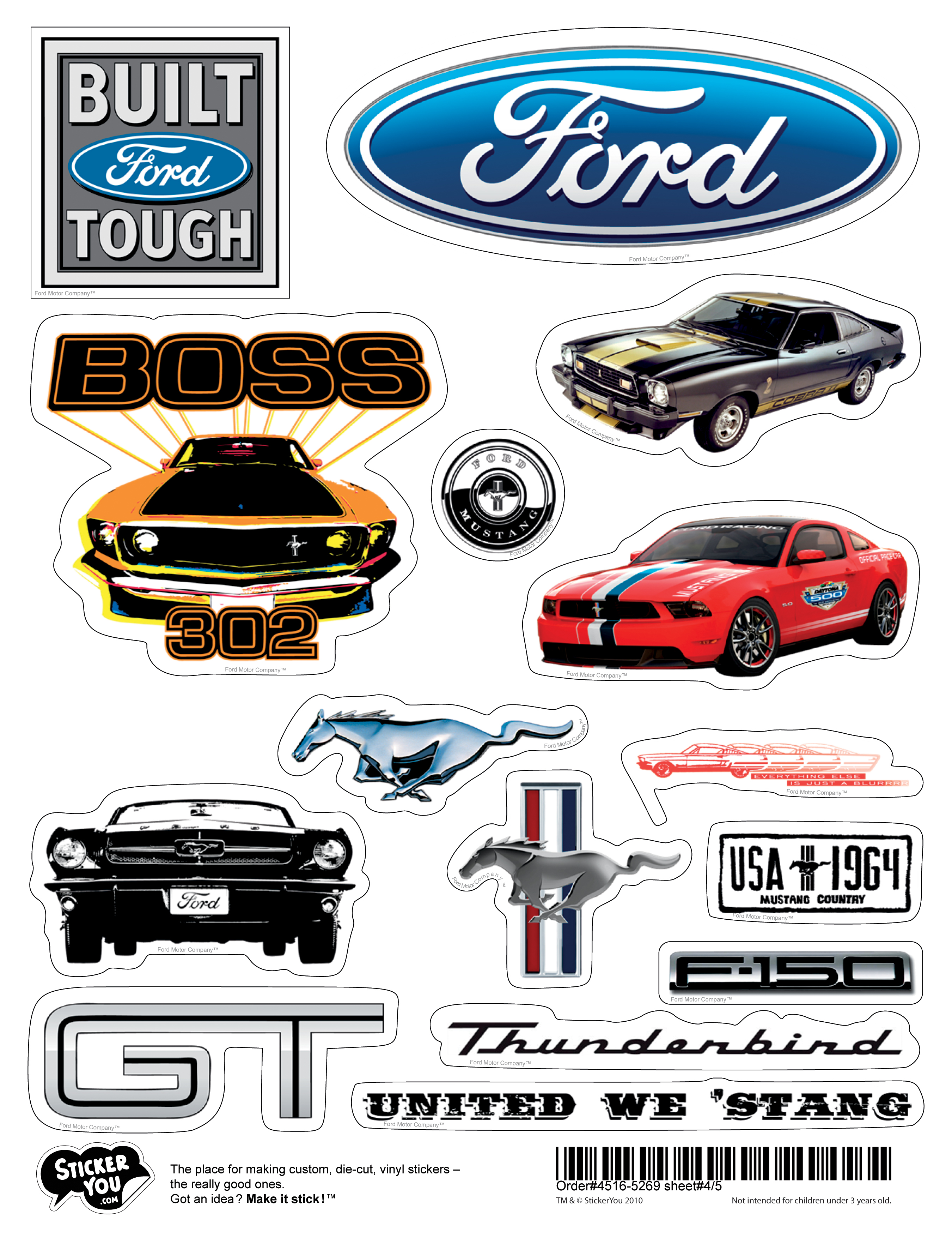 Funny ford mustang stickers #9